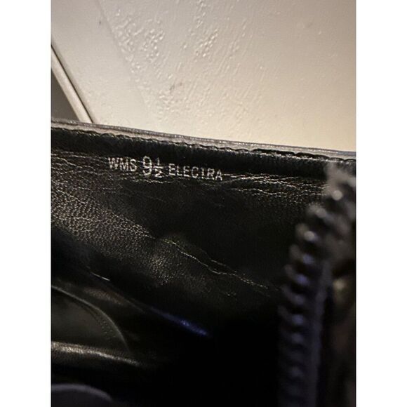 Report Electra Black Buckle Ankle Boots Heels Motorcycle Biker Goth Emo Size 9.5 - Picture 9 of 13